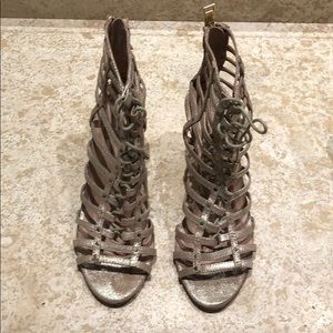 Joie Evening Sandal in White Gold Size 38